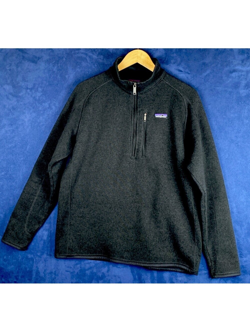 Patagonia Men’s Better Sweater Black Size L 1/4 Zip Fleece Pullover Jacket